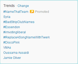 Twitter trends box