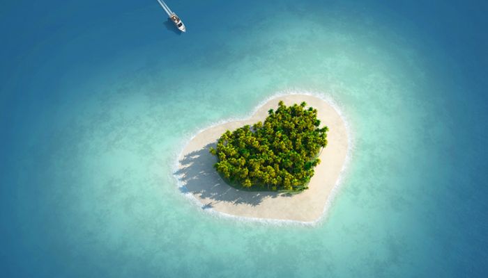 Island love heart